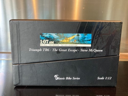 RARE MOTO TRIUMPH TR6 THE GREAT ESCAPE STEVE McQUEEN SCALE 1/12 MINICHAMPS - Bild 17 von 19