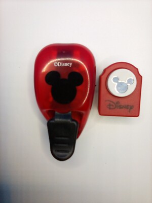 Disney Mickey Mouse Paper Shapers Craft Scrapbooking Punch EK 1.5  and 0.625''