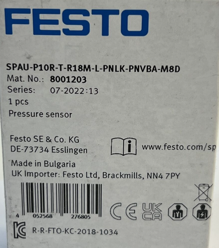 Festo 8001203 Drucksensor SPAU-P10R-T-R18M-L-PNLK-PNVBA-M8D | Sensor pressure - 第 4/4 張圖片