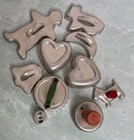 Vintage Lot 10 ALUMINUM METAL Cookie Pastry cutters Gingerbread man Scottie dog