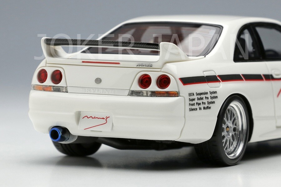 アイドロン1/43マインズ スカイラインGT-RBCNR33ホワイトEM645B Make Up EIDOLON 1/43 Mine's Skyline GT-R (BCNR33) White