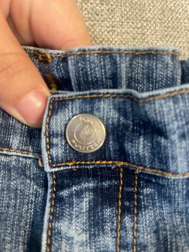 Lilly Pulitzer Patchwork Denim Jeans Girls Embroidered 4T Preppy Coastal Artsy - Picture 10 of 13