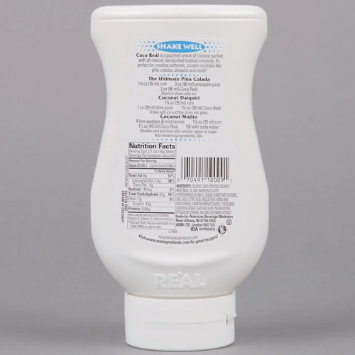 Coco Real Cream of Coconut, 595g/21 oz., Cocktail Mix - Afbeelding 5 van 5