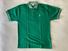 Vintage Davis Cup Collection Tennis Polo Shirt M Green Official ITF Rare New