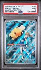 2025 POKEMON DRI EN-DESTINED RIVALS #193 MISTY'S PSYDUCK ILLUSTRATION RARE PSA 9