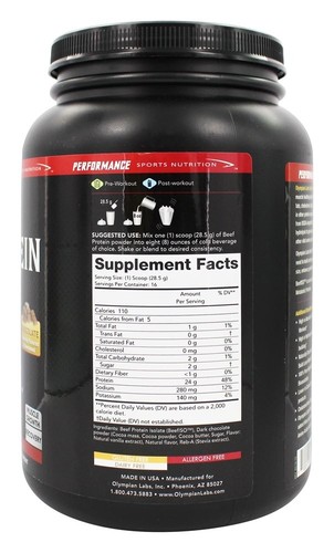 Beef Protein Isolate , 24g Protein, BST Free, 2 Grams BCAA's, Muscle Building... - Picture 2 of 4
