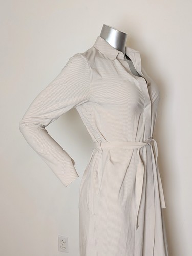 Pristine! Athleta WOMENS XXS Urbanite Textured Dress Robe w/ Belt Button Up - Picture 2 of 5