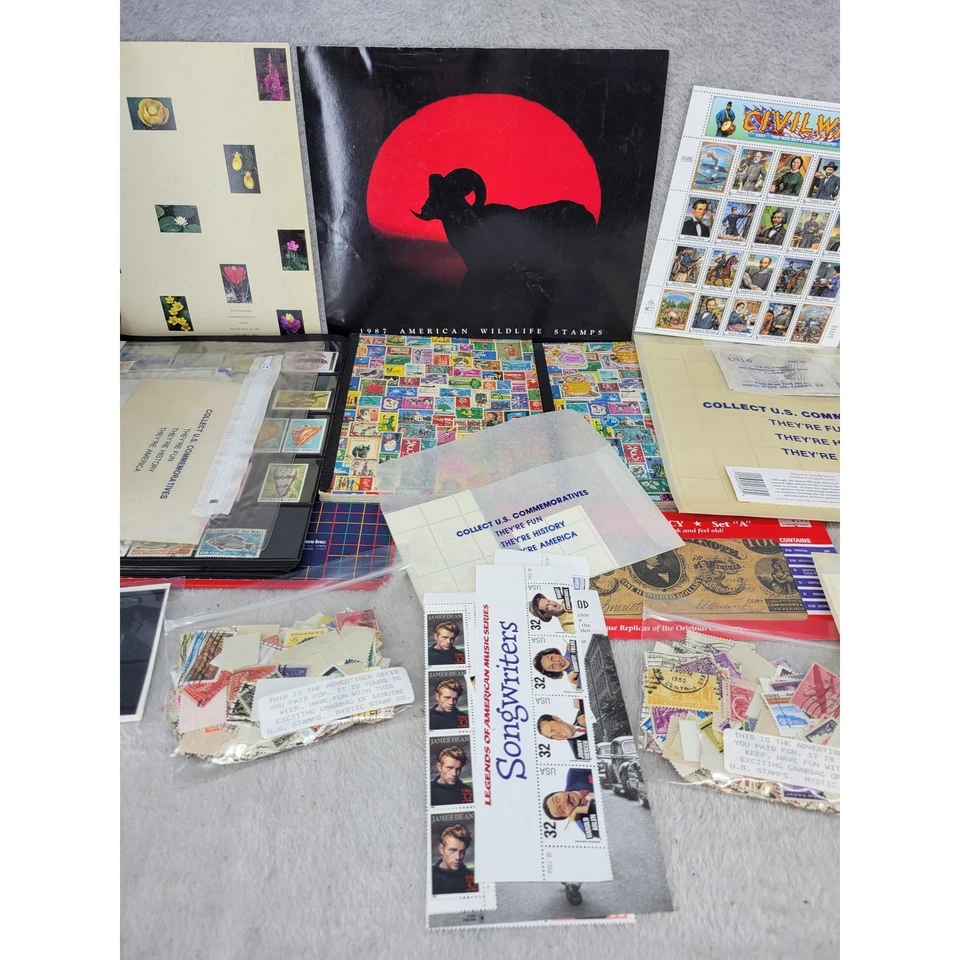 Colección de estampillas postales conmemorativas de Estados Unidos vida silvestre estadounidense guerra civil luna Foto 2 de 4