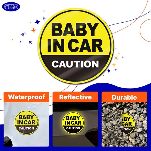 Baby in Car Magnet_Circular Type (3 Pack) - Picture 4 of 7