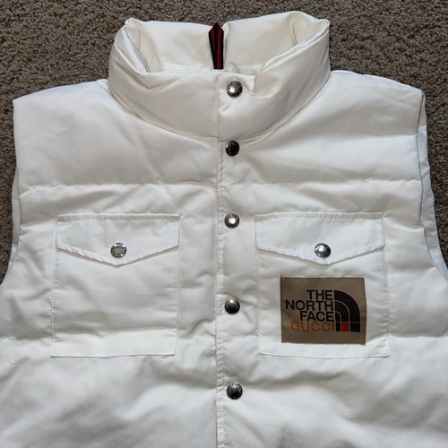 Gucci x The North Face Rare Designer Down Puffer Jacket Vest Womens XL - Picture 2 of 8