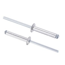 Blind Rivets Aluminum 4mm Diameter 25mm Grip Length Silver Tone 120pcs