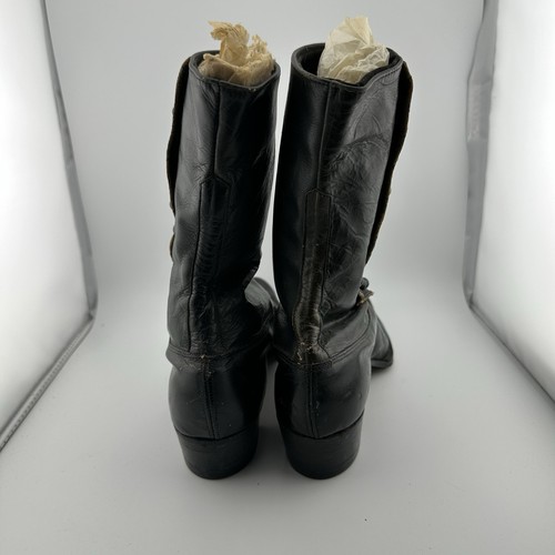 Antique 1800s Ladies Victorian Boots Black Button Up Leather Shabby Chic Decor - Picture 11 of 16