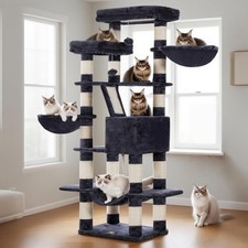 Cat Tree, 68 inch Multi-Level Cat Tower for Indoor Cats, 2 Widened Plush Perc...