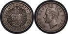 NEW ZEALAND 1950 ½ Half Crown - George VI 3rd type KM# 19