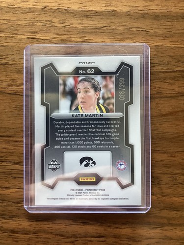 2024 Prizm Draft Picks - Kate Martin #62 Red Pulsar Prizm /299 (RC) Valkyries - Picture 2 of 2