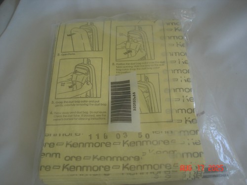 NEW / OPEN Pkg. 7 SEARS KENMORE MICRO FILTRATION UPRIGHT VACUUM BAGS 20-50688 - Picture 7 of 8