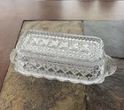 VintageAnchor Hocking Wexford 1960s  Covered Butter Dish Excellent Condition