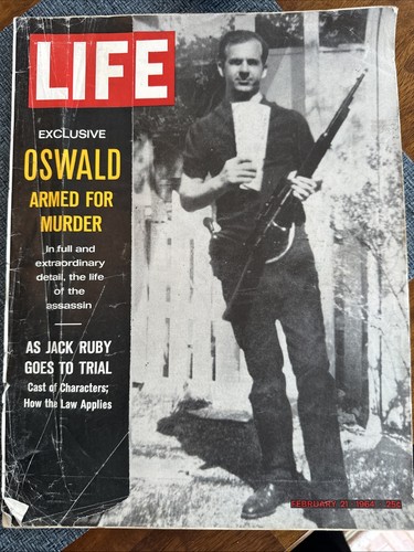 February 21 1964 Life Magazine Lee Harvey Oswald Cover Beatle Joan Crawford RARE