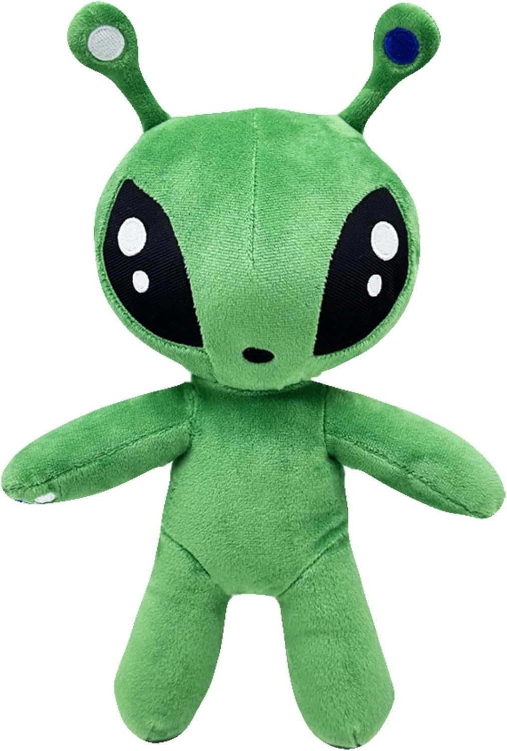 Peluche extraterrestre verte fleurissant l'imaginaire des enfants dans leur chambre