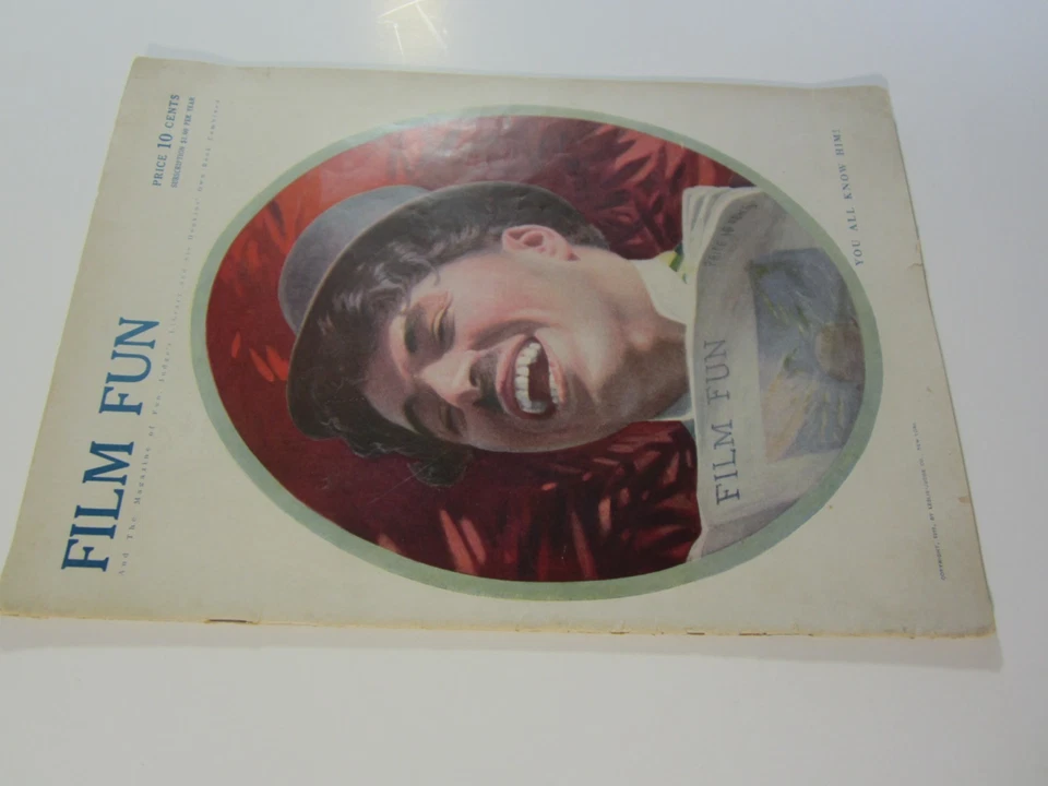Film Fun Magazine No. 318, Sept. 1915 VG+ Chaplin Cover & Scarce 2nd Issue!!! - Image 2 of 4