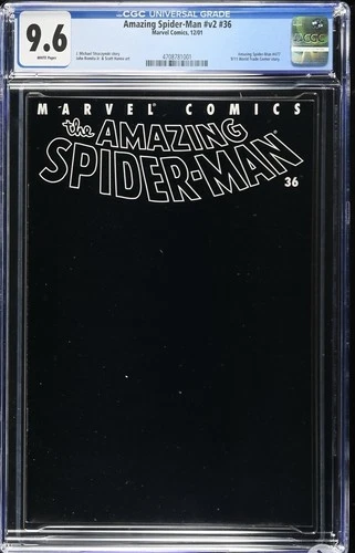 AMAZING SPIDER-MAN #36 CGC9.6* MARVEL COMICS 2001*9/11 WORLDTRADE CENTER*🇺🇸