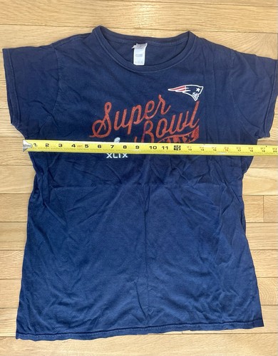 New England Patriots Football Women's Shirt Size XL Super Bowl Short Sleeve Blue - Picture 4 of 4