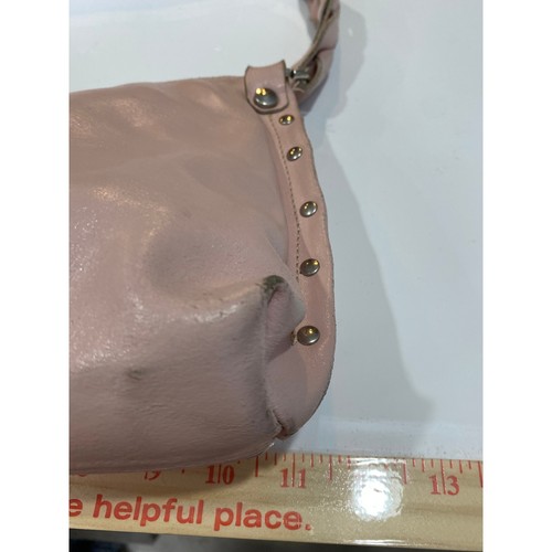 Pulicati Italia Pink Leather Y2K Shoulder Bag Braided Strap Stud Detail As Is - Picture 13 of 19