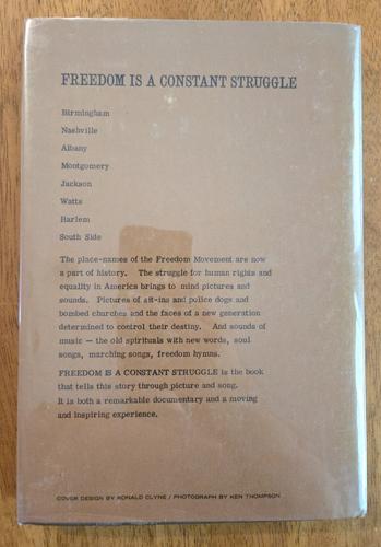 Freedom Is A Constant Struggle by Guy And Candie Carawan, 1968 Hardcover - Picture 11 of 11