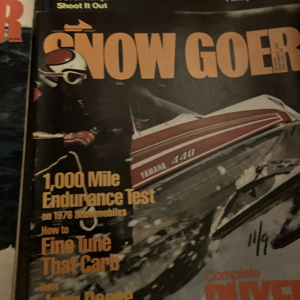 Vintage Snow Goer Magazine Lot Of 8 1976-1982 1970s 1980s Snowmobile - Image 3 of 4