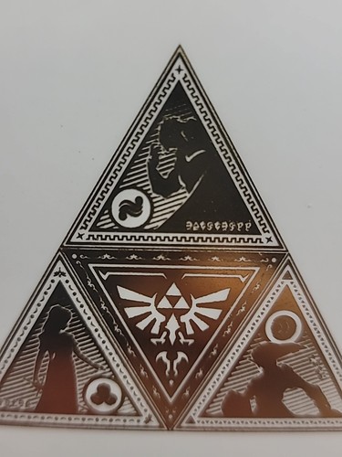 The Legend Of Zelda Gold Triforce Sticker Card - Picture 2 of 5