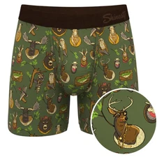 Shinesty Ball Hammock Boxer Brief w/ Fly Men's Underwear, Trophy Life/Taxidermy,