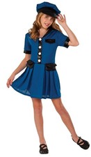 Police Officer Lady Cop Girls Halloween Dress Up Costume Child Small