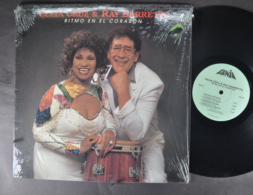 CELIA CRUZ & RAY BARRETTO Ritmo En El Corazon LATIN LP Shrink FANIA GUAGUANCO NM