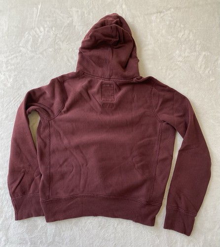 Vintage Abercrombie & Fitch Hoodie Herren M weinrot distressed Pfeilspitze Patch schwer - Bild 2 von 8