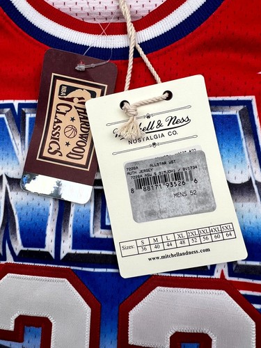 Camiseta Mitchell & Ness Auténtica NBA All Star Magic Johnson #32 Para Hombre 2XL Roja - Imagen 5 de 10