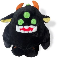 Wild Republic Monster Plush Stuffed Animal 13" Three Eyes Horns Soft Toy Gift