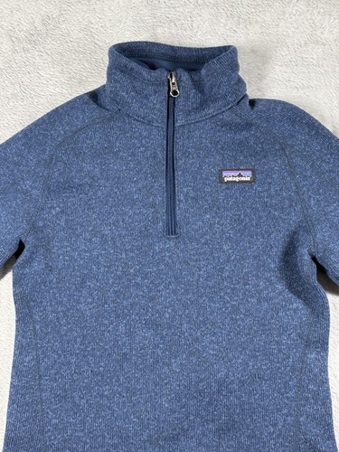 Patagonia Sweater Boys Small Blue Quarter Zip Better Sweater Fleece Pullover - Picture 2 of 15