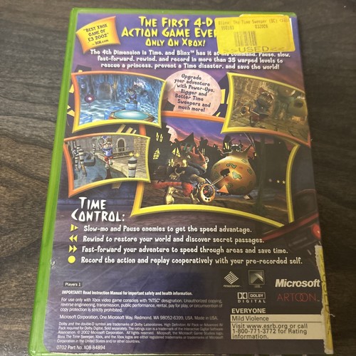 Blinx: Time Sweeper - Microsoft Xbox - CIB - Disc Scratched - Picture 2 of 4