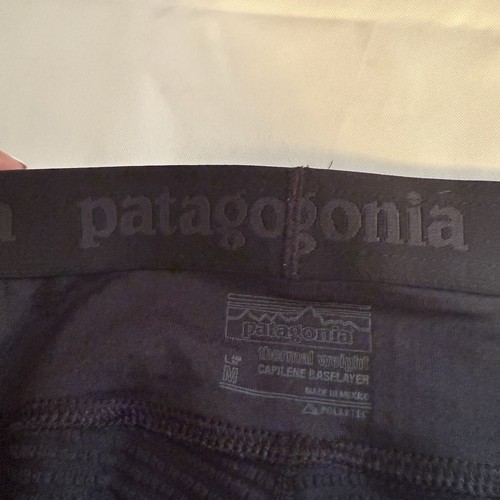 Patagonia Capilene Base Layer Leggings Black Womens Medium Winter Skiing Snow - Picture 4 of 8