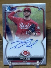 2023 BOWMAN CHROME 1ST PROSPECT #2 AUTO TY FLOYD REDS