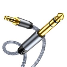 Highwings 3.5mm to 6.35mm Stereo Audio Cable - 6 ft, 1/4 to 1/8 TRS Bidirecti...