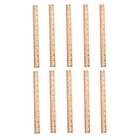 10Pcs Wood Straight Rulers Double Scale Rulers Wood Measuring Wooden