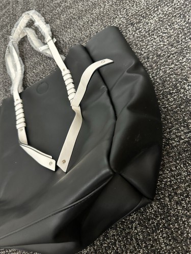Express Black Leather and Suede Travel Tote - Picture 6 of 11