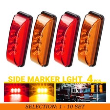 4-40 Led Side Marker Lights Clearance Lamp Waterproof Truck Trailer Rv Amberred 4-40 Led Side Marker Lights Clearance Lamp Waterproof Truck Trailer Rv Amberred