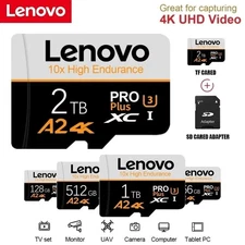 High Speed Lenovo Memory Card 1tb 2tb Micro Sd Card Class 10 Xc Tf Card Adapter
