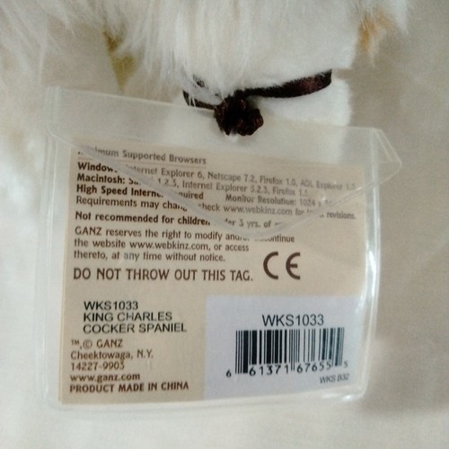 Webkinz Signature King Charles Cocker Spaniel Ganz Signature Plush WKS1033 NWT - Picture 3 of 12