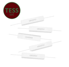 10 Pieces 10W Ceramic Cement Resistor 10Q ohm5%Tolerance Wirewound Induction 10R