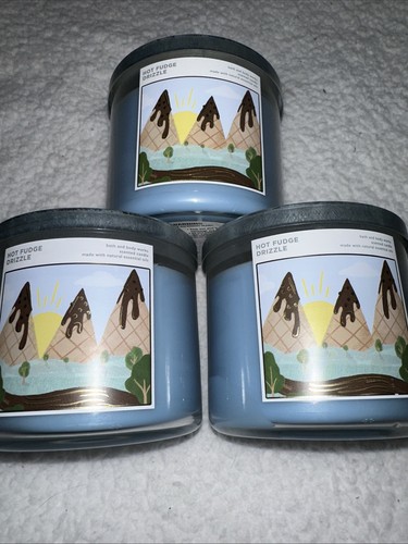 BATH & BODY WORKS 3 WICK CANDLE HOT FUDGE DRIZZLE ICE CREAM SUNDAE LARGE 14.5OZ - Picture 14 of 14
