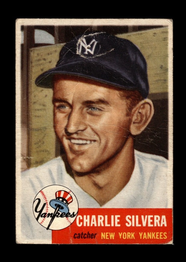 1953 Topps Set-Break #242 Charlie Silvera LOW GRADE (filler) *GMCARDS*