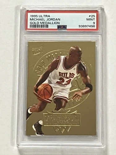 1995 FLEER ULTRA MICHAEL JORDAN GOLD MEDALLION #25 PSA 9 MINT Chicago Bulls HOF